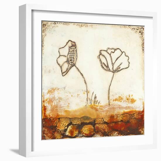 Two Poppies-Laura Van Horne-Framed Art Print