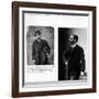Two Portraits of George Eastman (1854-1932) 1884 and 1890-null-Framed Giclee Print