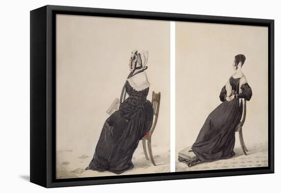 Two Portraits of Widows, 1837-Richard Dighton-Framed Stretched Canvas