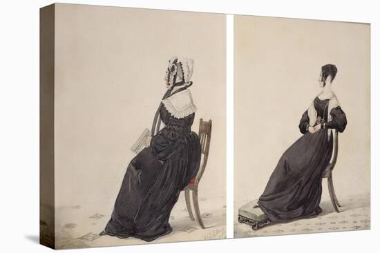 Two Portraits of Widows, 1837-Richard Dighton-Stretched Canvas