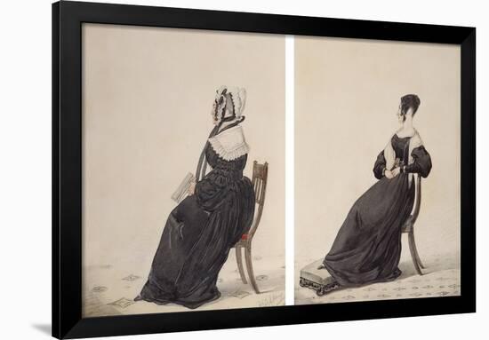 Two Portraits of Widows, 1837-Richard Dighton-Framed Premium Giclee Print