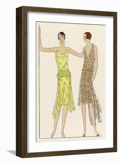 Two Pretty Dresses Made of the Tulle Supplied by Racine of Paris-null-Framed Art Print