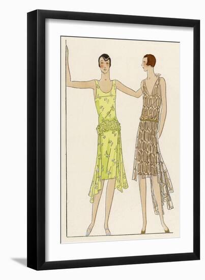 Two Pretty Dresses Made of the Tulle Supplied by Racine of Paris-null-Framed Art Print