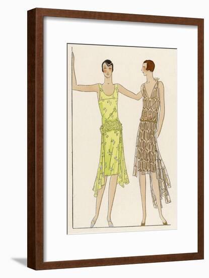 Two Pretty Dresses Made of the Tulle Supplied by Racine of Paris-null-Framed Art Print