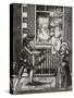 Two Prostitutes Look Out of the Window of an 18th Century English Brothel. from Illustrierte Sitten-null-Stretched Canvas