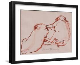 Two Pug Puppies, the Brothers, 2005-Joan Thewsey-Framed Giclee Print