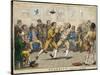 Two Pugilists Spar as a Gathering of Men Enjoy the Action-Isaac Cruikshank-Stretched Canvas