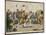 Two Pugilists Spar as a Gathering of Men Enjoy the Action-Isaac Cruikshank-Mounted Art Print