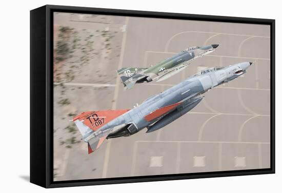 Two Qf-4E Phantom Ii Drones Break over Holloman Air Force Base, New Mexico-null-Framed Stretched Canvas