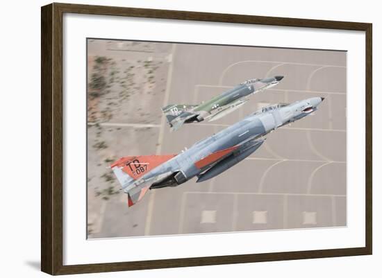 Two Qf-4E Phantom Ii Drones Break over Holloman Air Force Base, New Mexico-null-Framed Photographic Print