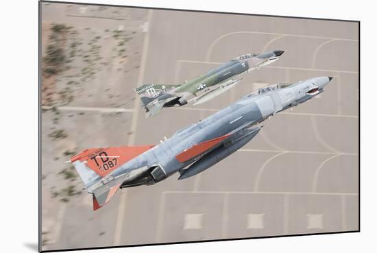 Two Qf-4E Phantom Ii Drones Break over Holloman Air Force Base, New Mexico-null-Mounted Photographic Print