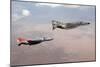 Two Qf-4E Phantom Ii Drones in Formation over the New Mexico Desert-null-Mounted Photographic Print