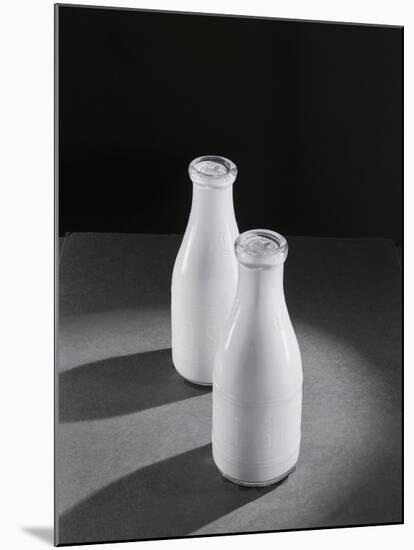 Two Quarts of Milk in Glass Bottles-Bettmann-Mounted Photographic Print