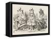 Two Queens Alice with the Two Queens-John Tenniel-Framed Stretched Canvas