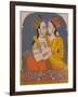 Two Queens Sharing a Drink, from Lovers Embrace in an Alcove, C.1780-null-Framed Giclee Print