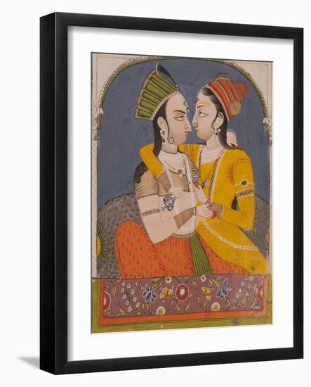 Two Queens Sharing a Drink, from Lovers Embrace in an Alcove, C.1780-null-Framed Giclee Print