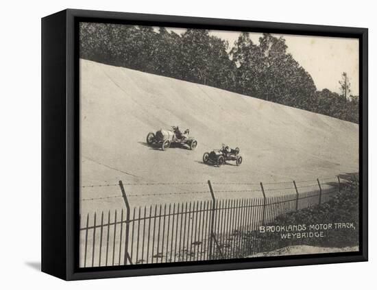 Two Racing Cars Compete-null-Framed Stretched Canvas