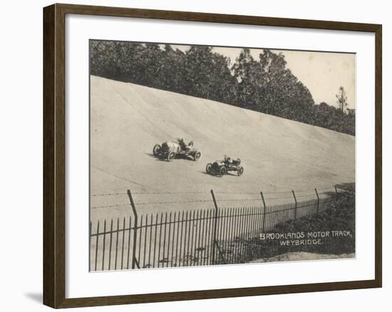Two Racing Cars Compete-null-Framed Photographic Print