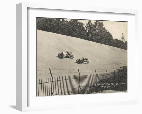 Two Racing Cars Compete-null-Framed Photographic Print