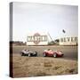 Two Racing Cars Taking a Bend, Dutch Grand Prix, Zandvoort, Holland, 1959-null-Stretched Canvas