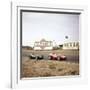 Two Racing Cars Taking a Bend, Dutch Grand Prix, Zandvoort, Holland, 1959-null-Framed Photographic Print