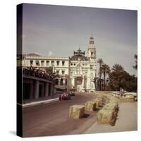 Two Racing Cars Taking a Bend, Monaco Grand Prix, Monte Carlo, 1959-null-Stretched Canvas