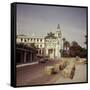 Two Racing Cars Taking a Bend, Monaco Grand Prix, Monte Carlo, 1959-null-Framed Stretched Canvas