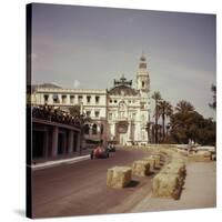 Two Racing Cars Taking a Bend, Monaco Grand Prix, Monte Carlo, 1959-null-Stretched Canvas