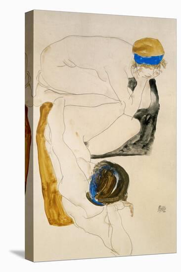 Two Reclining Figures, 1912-Egon Schiele-Stretched Canvas