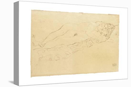 Two Reclining Nudes, c.1913-Gustav Klimt-Stretched Canvas