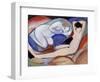 Two Reclining Nudes; Zwei Liegende Akte, 1912-Franz Marc-Framed Giclee Print