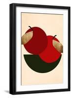 Two Red Apples-Kubistika-Framed Giclee Print