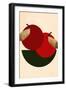 Two Red Apples-Kubistika-Framed Giclee Print