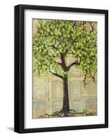 Two Red Cardinal Love Birds in a Tree-Blenda Tyvoll-Framed Art Print