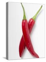 Two Red Chillies-null-Stretched Canvas