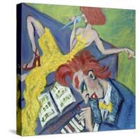 Two Red Heads and a Piano-Gina Bernardini-Stretched Canvas