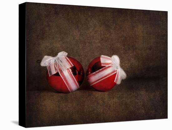 Two Red Ornaments Still Life-Jai Johnson-Stretched Canvas