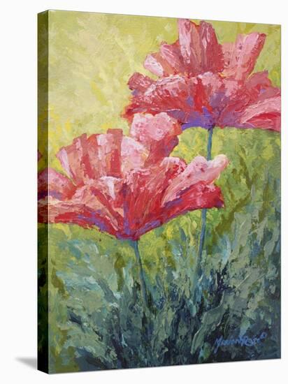 Two Red Poppies-Marion Rose-Stretched Canvas