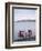 Two Red Rockers on Dock at Sunrise, Lake Mooselookmegontic, Maine-Nance Trueworthy-Framed Photographic Print