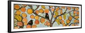 Two Red Winged Blackbirds Sitting in a Tree-Blenda Tyvoll-Framed Premium Giclee Print