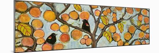 Two Red Winged Blackbirds Sitting in a Tree-Blenda Tyvoll-Mounted Art Print