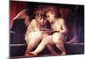 Two Redhead Cherubs-null-Mounted Giclee Print