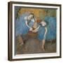 Two resting dancers (also known as “Blue dancers”). Around 1898. Pastel-Edgar Degas-Framed Giclee Print