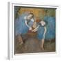 Two resting dancers (also known as “Blue dancers”). Around 1898. Pastel-Edgar Degas-Framed Giclee Print