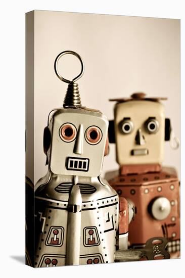 Two Retro Robot Toys-davinci-Stretched Canvas