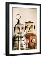 Two Retro Robot Toys-davinci-Framed Art Print