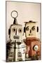 Two Retro Robot Toys-davinci-Mounted Art Print