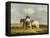 Two Riders in a Landscape-Anthony Oberman-Framed Stretched Canvas