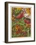 Two Robins Among Berries-null-Framed Art Print