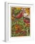 Two Robins Among Berries-null-Framed Art Print